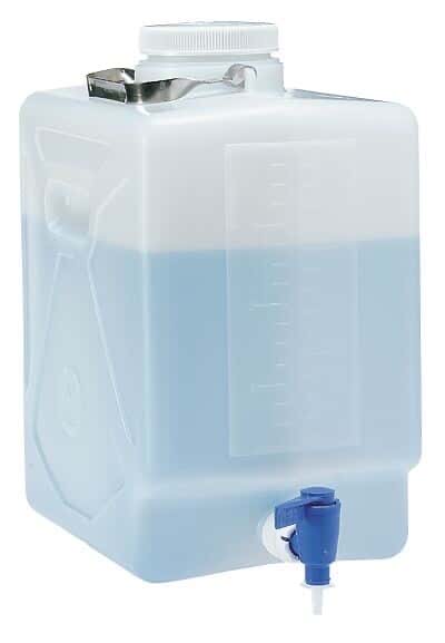 Thermo Scientific Nalgene 2321-0020 Autoclavable Rectangular Carboy with Spigot, PP, 9 L