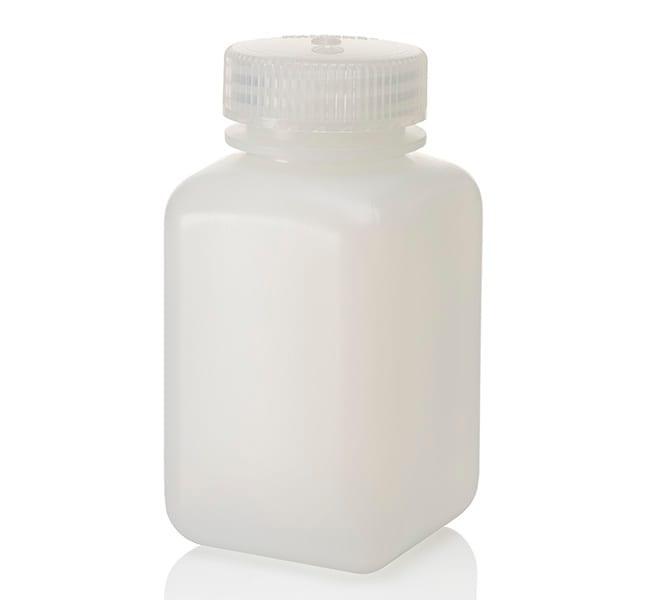 Thermo Scientific™ Nalgene™ Square Wide-Mouth HDPE Bottles with Closure, Bulk Pack