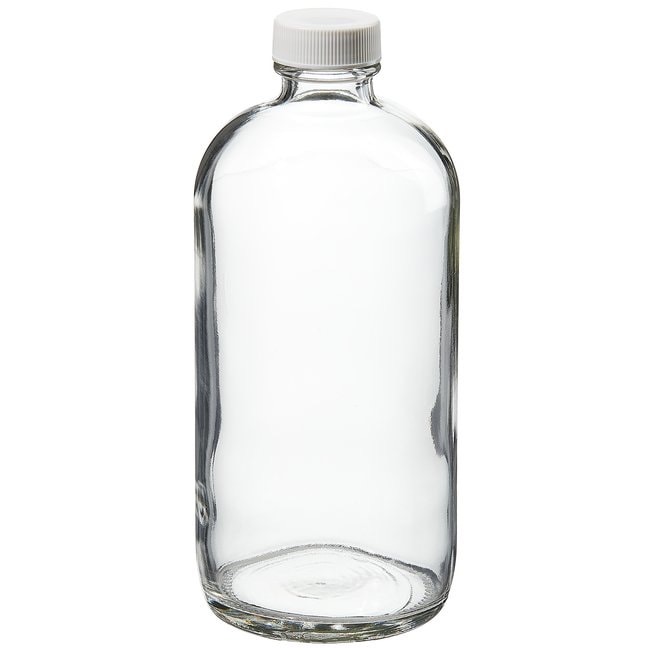 Thermo Scientific™ I-Chem™ Boston Round Narrow-Mouth Clear Glass Bottles with Closure