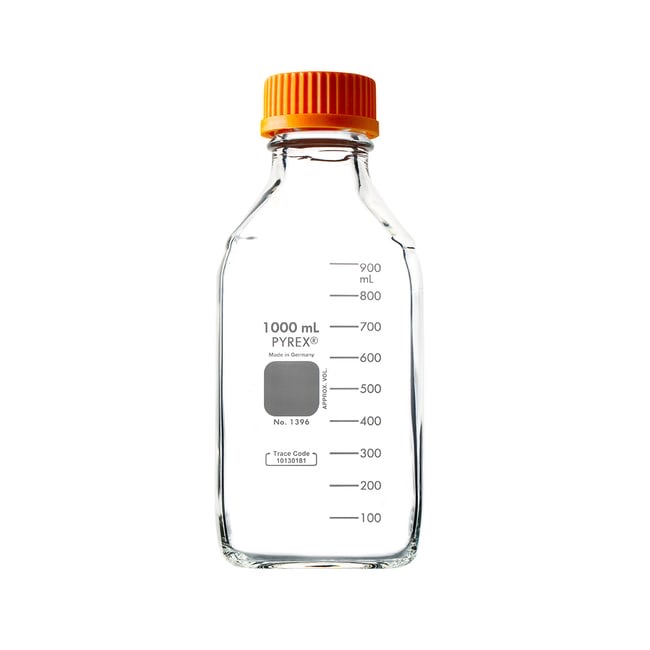 Corning™ PYREX™ Square Media/Solution Bottles and Caps