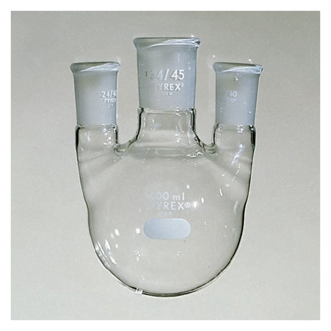 Corning™ PYREX™ Distilling Flasks with Three Vertical Necks, Standard Taper Joint