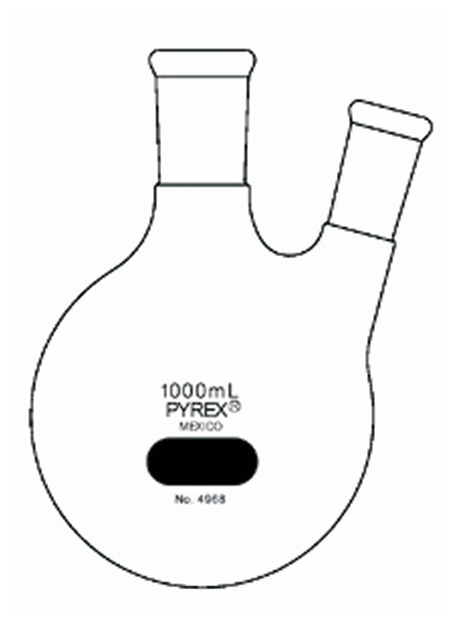 Corning™ PYREX™ Two Neck Boiling Flask, 1 L