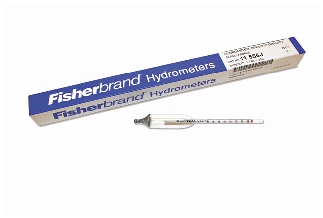 Fisherbrand™ Precision Specific Gravity Hydrometers, 150–185mm Long