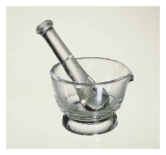 CoorsTek™ Clear Glass Mortar and Pestle Sets