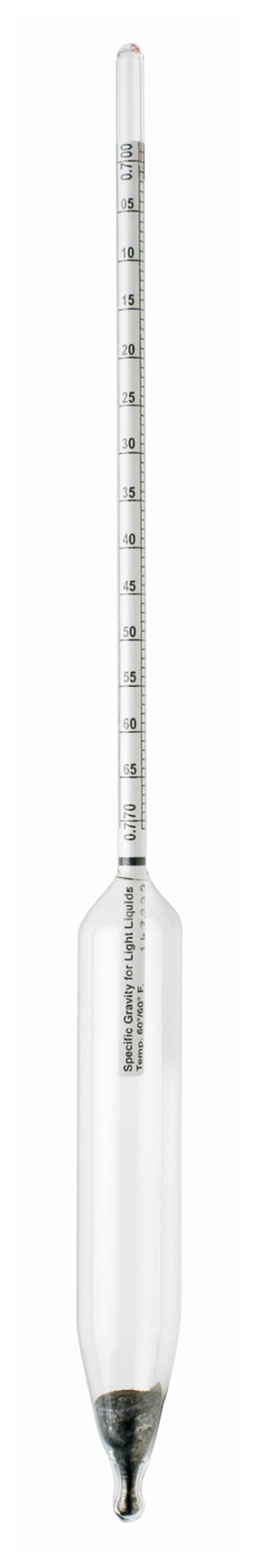 H-B Instrument™ Durac™ Specific Gravity / Relative Density Precision Hydrometers, Traceable to NIST