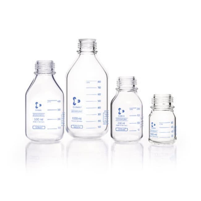 DWK Life Sciences DURAN™ Pressure Plus+ GL45 Laboratory Bottle, Plastic Coated