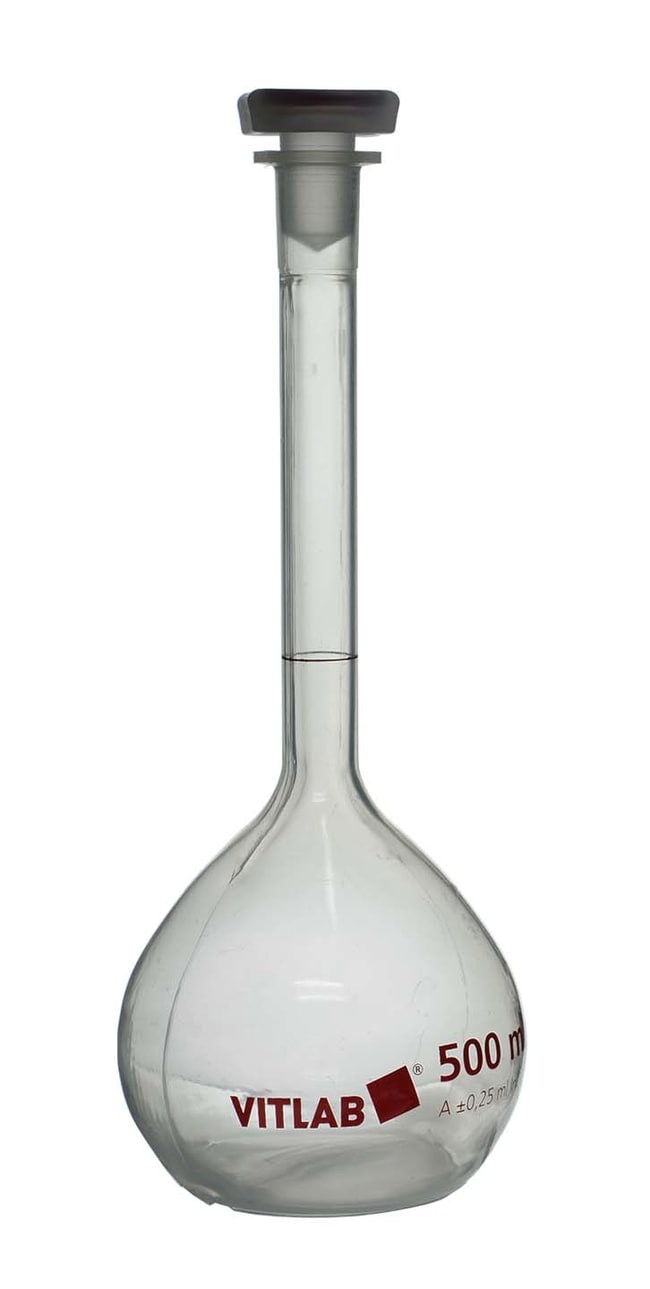 BRANDTECH™ VITLAB™ Class A PMP Volumetric Flasks with NS Stoppers