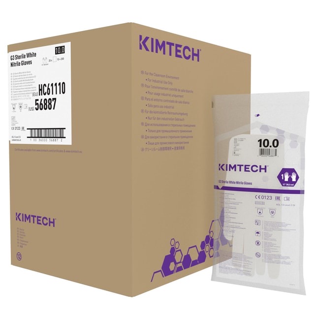 Kimtech™ G3 Sterile White Nitrile Gloves