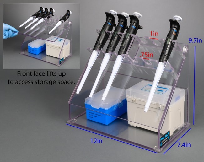 Poltex Pipette Rack with Hinged Storage Compartment