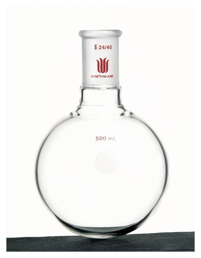 Synthware™ Single Neck Round Bottom Flasks, Full Length Joint