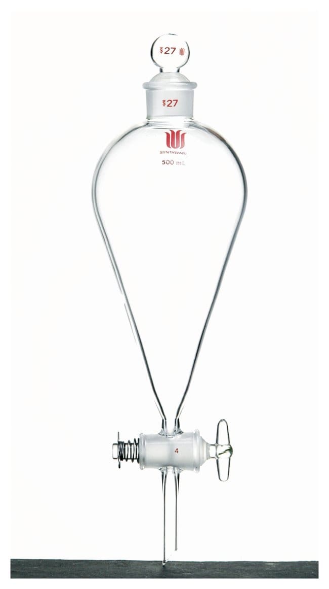 Synthware™ Squibb Separatory Funnels with Glass Stopcock