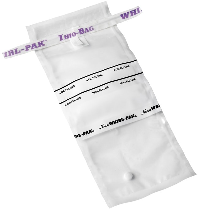 Hach Sterile Whirl-Pak Bags with Dechlorinating Agent, 100 mL