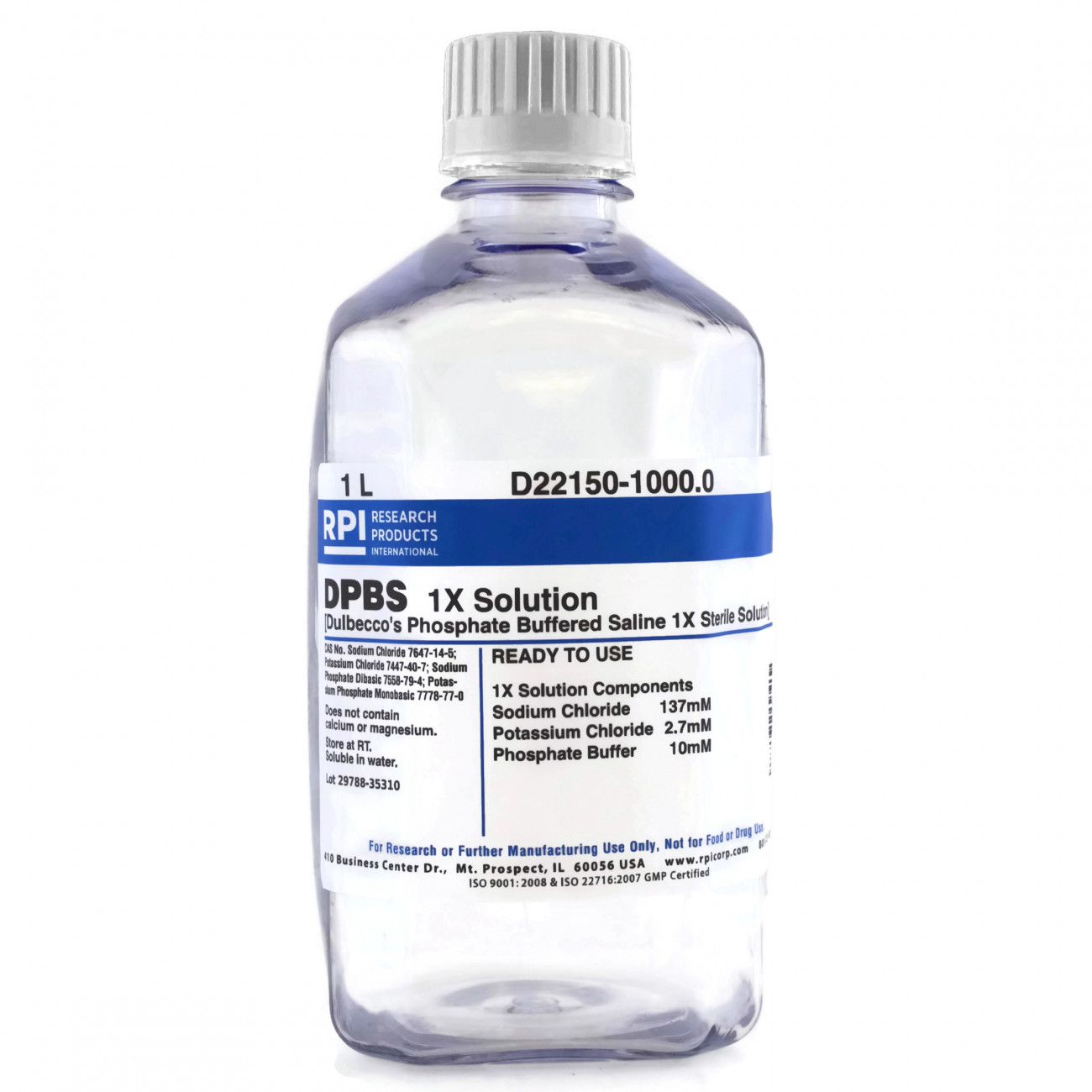 D-PBS, Formula III Phosphate Buffer Saline 1 LT