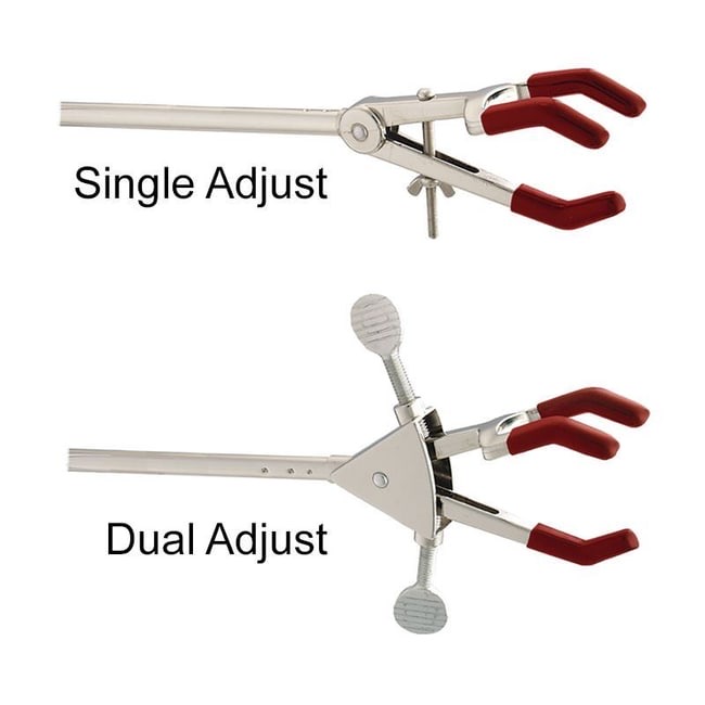 Chemglass Life Sciences Three-Prong Extension Clamp, Small, Single Adjust