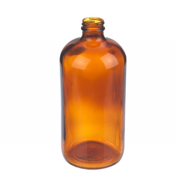 Fisherbrand™ Amber Boston Round Glass Bottle without Cap