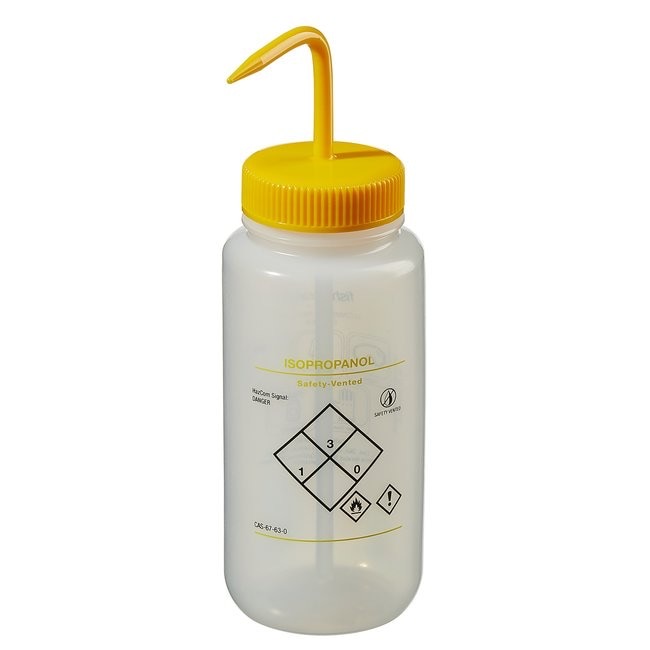 Fisherbrand™ Solvent-Vented and Safety-Labeled Wash Bottles