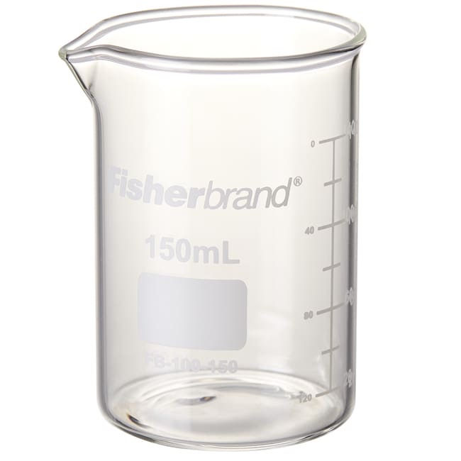 Fisherbrand™ Reusable Glass Low-Form Griffin Beakers, 150 mL