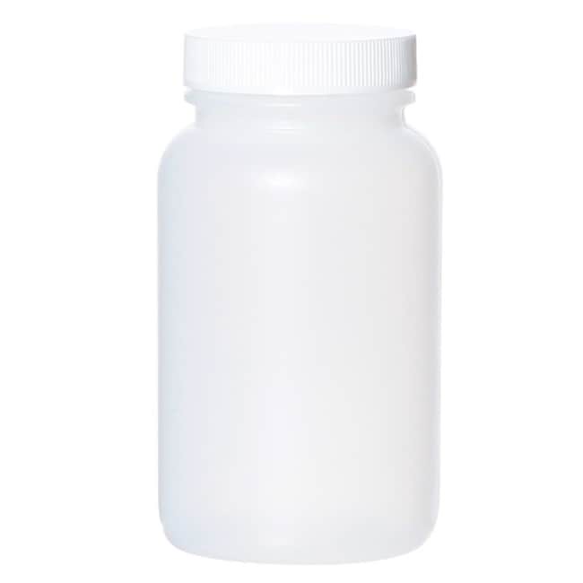 Cole-Parmer BPC1155 Wide-Mouth Round Packer Bottle, HDPE, 250mL