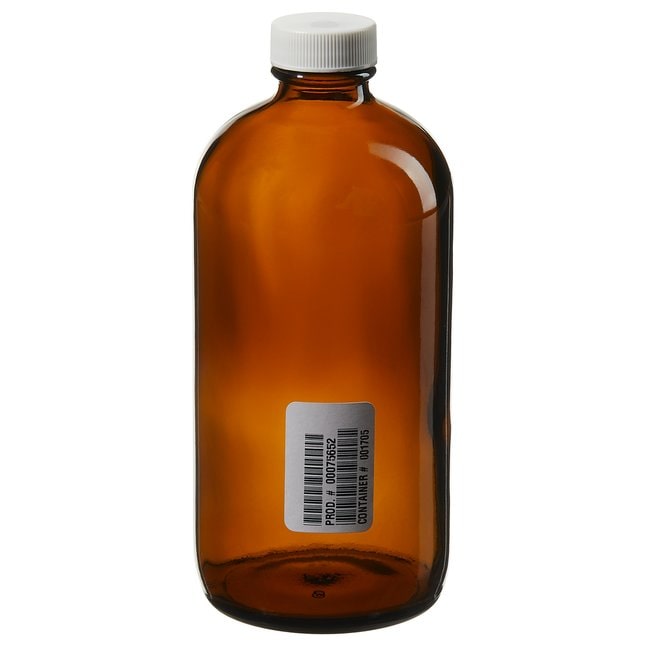Thermo Scientific™ I-Chem™ Boston Round Narrow-Mouth Amber Glass Bottles with Closure