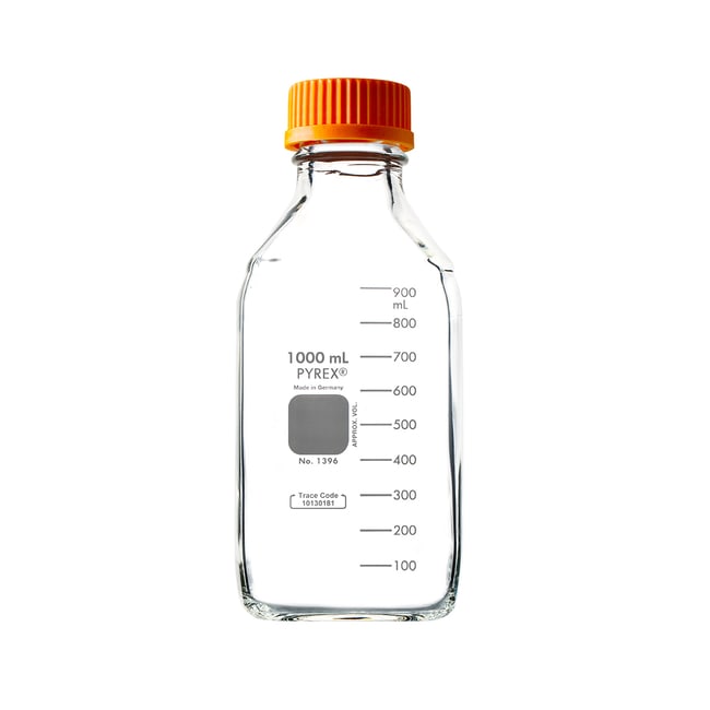 Corning™ PYREX™ Square Media/Solution Bottles and Caps