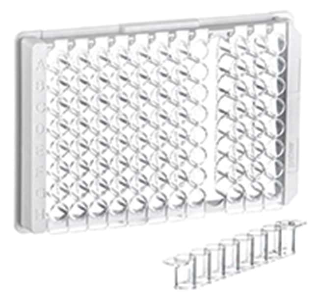 Greiner Bio-One 96-Well Polystyrene Flat-Bottom Strip Plates, 1x8 Strips