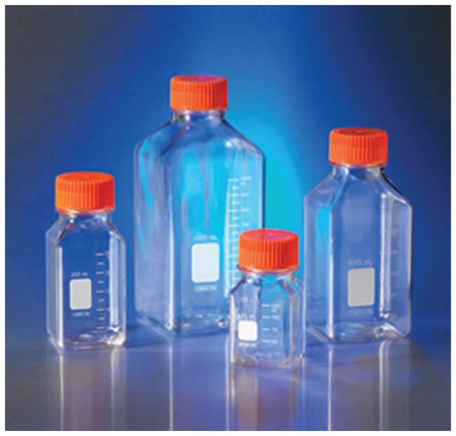Corning™ PET Storage Bottles, Square with Cap