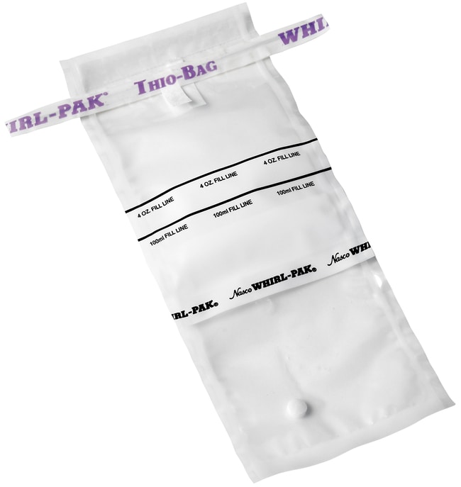 Hach Sterile Whirl-Pak Bags with Dechlorinating Agent, 100 mL