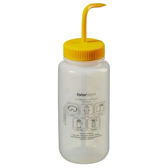 Fisherbrand™ Solvent-Vented and Safety-Labeled Wash Bottles